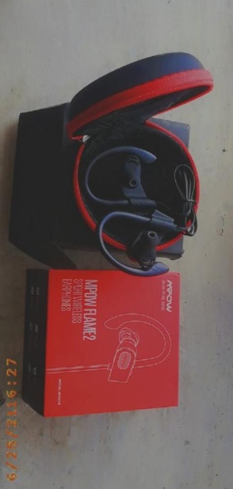 Flame 2 Bluetooth Earphones Sports Water Resistant by MPOW Black - Customer Photo From Munir Hassan