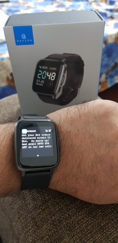 Xiaomi Haylou LS01 Smart Watch/Band Global Version - Black - Customer Photo From Arsalan