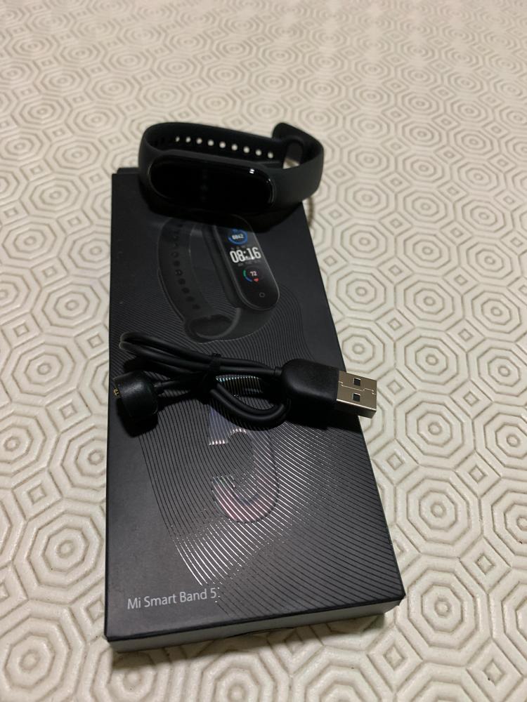 Xiaomi Mi Band 5 Smart Watch Band (Global Version) - Black with Free Screen Protector - Customer Photo From Rohail Khan