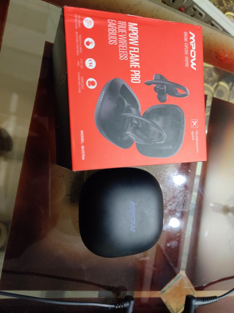 Mpow Flame Pro Wireless Earbuds, 4 Mics, aptX Bass+ Bluetooth Earbuds, USBC Charge & Wireless Charging Case, BT 5.0/32H Playtime/inEar Detection/cVc8.0 Noise Cancellation - Customer Photo From Muhammad Arif