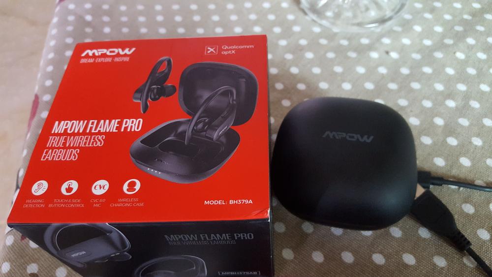 Mpow Flame Pro Wireless Earbuds, 4 Mics, aptX Bass+ Bluetooth Earbuds, USBC Charge & Wireless Charging Case, BT 5.0/32H Playtime/inEar Detection/cVc8.0 Noise Cancellation - Customer Photo From Omer Zeb