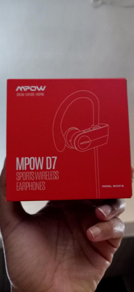 Mpow D7 Bluetooth Headphones Sport, IPX7 Waterproof Wireless Headphones Sport Earbuds W/Bass Stereo Sound, Running Headphones Bluetooth Earphones W/CVC 6.0 Noise Cancelling Mic, Black - Customer Photo From NATASHA FAROOQ