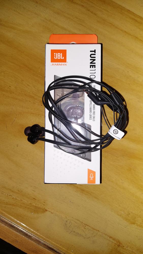 JBL Tune 110 inEar Headphones with Mic (Black) - Customer Photo From Zeeshan Malik