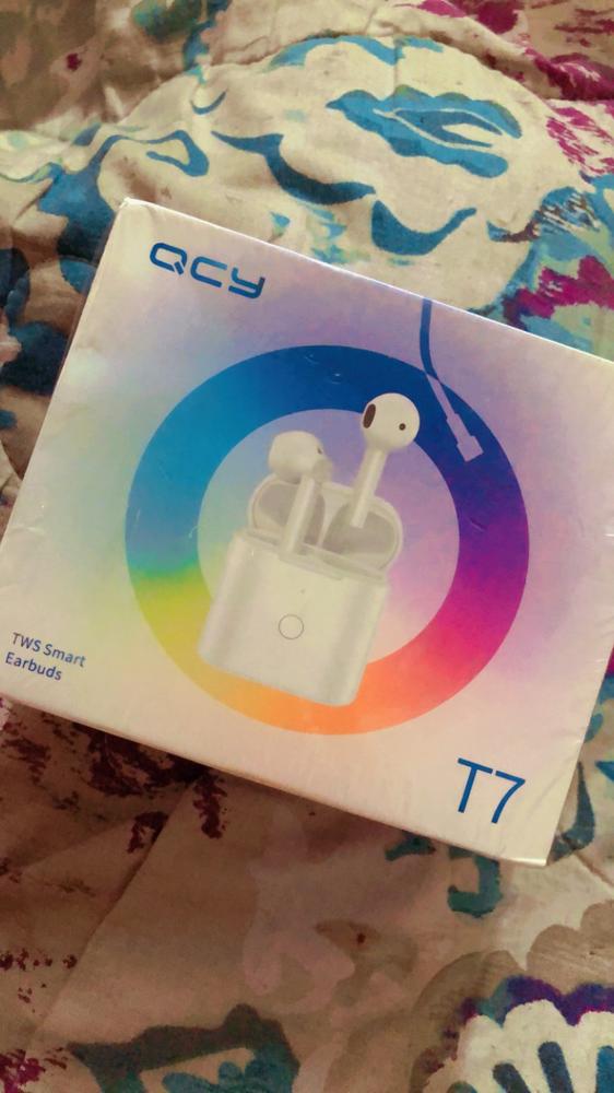 QCY T7  HD Call Wireless Bluetooth 5.0 TWS Headset ENC Noise Reduction Pop Up Pairing Wear Detection - Customer Photo From Umairah