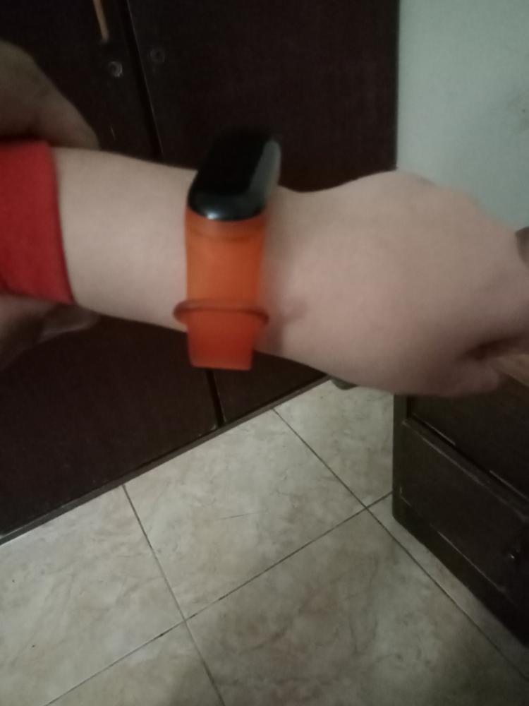 Mi Band 3/4 Strap for Xiaomi Mi Band Silicone Wrist Bracelet Replacement Strap - Transculent Orange - Customer Photo From Syed Faisal Shoaib