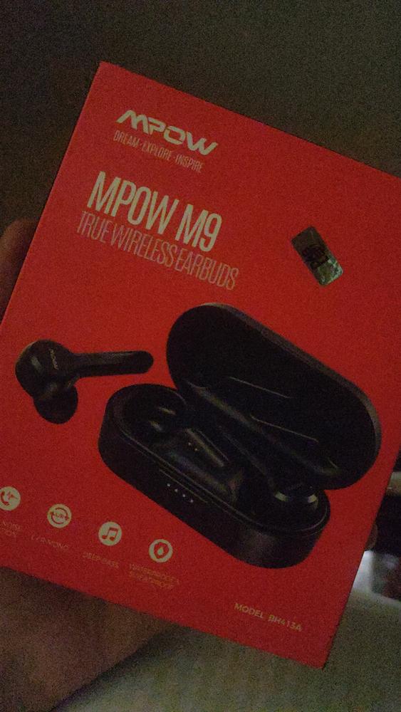 Mpow M9 Wireless Earbuds, 4mic Noise Cancelling Bluetooth 5.0 Earphones inEar, Touch Control Stereo Bass, 40H Playing Time/USBC/IPX8 Waterproof, Single/Twin Mode, Black - Customer Photo From Abdullah Wasti