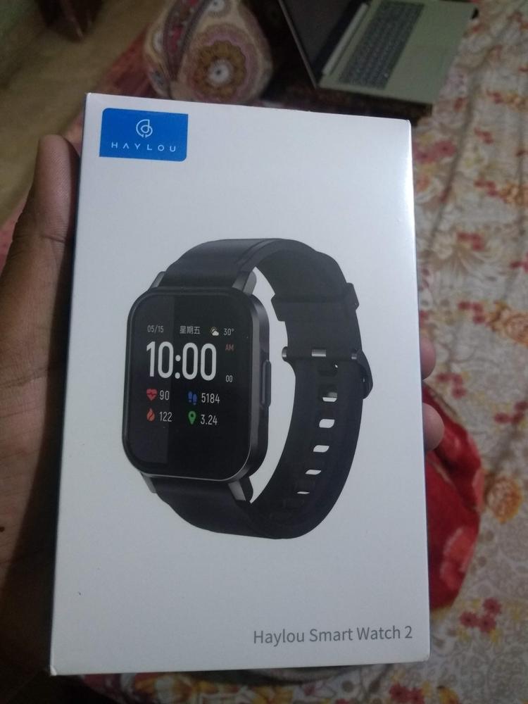 Haylou LS02 English Version Smart Watch IP68 Waterproof 12 Sport Modes Call Reminder Bluetooth 5.0 Smart Band With Free Screen Protector and Free Strap - Customer Photo From Syed Mohsin Raza