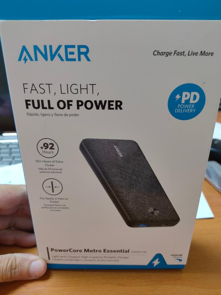 Anker PowerCore Metro Essential 20000 PD - BLACK - A1281H11 - Customer Photo From Adnan