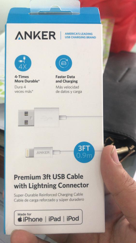 Anker Premium USB to Lightning Connector 3ft -White - A7101H22 - Customer Photo From Hafiz Muhammad Khubaib Ur Rehman