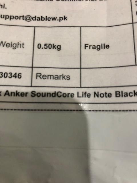 Anker SoundCore Life Note  Black  A3908H11 - Customer Photo From Muhammad Waqas Ishaq