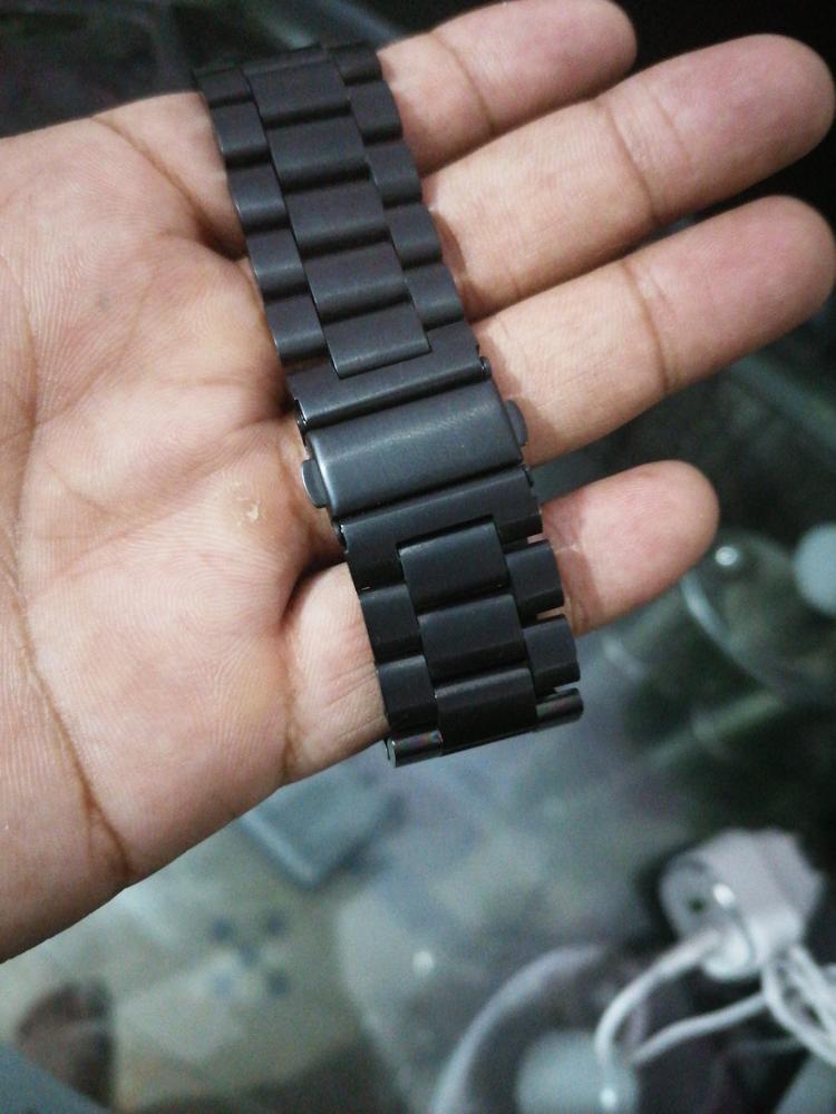 Haylou Solar LS05/Xiaomi IMILAB KW66/W12 Smart Watch Band Metal Bracelet Correa Replacement Wrist Strap (22mm) - Black - Customer Photo From Sajeel Ahmad