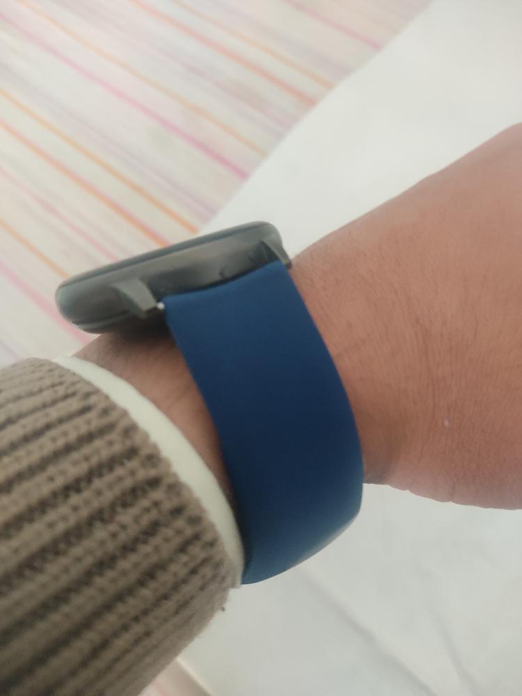 Xiaomi Haylou Solar LS05/Xiaomi IMILAB KW66/W12 Silicone Smart Watch Sport Replacement Band Straps (22mm) - Blue - Customer Photo From SYED ALI ASAD