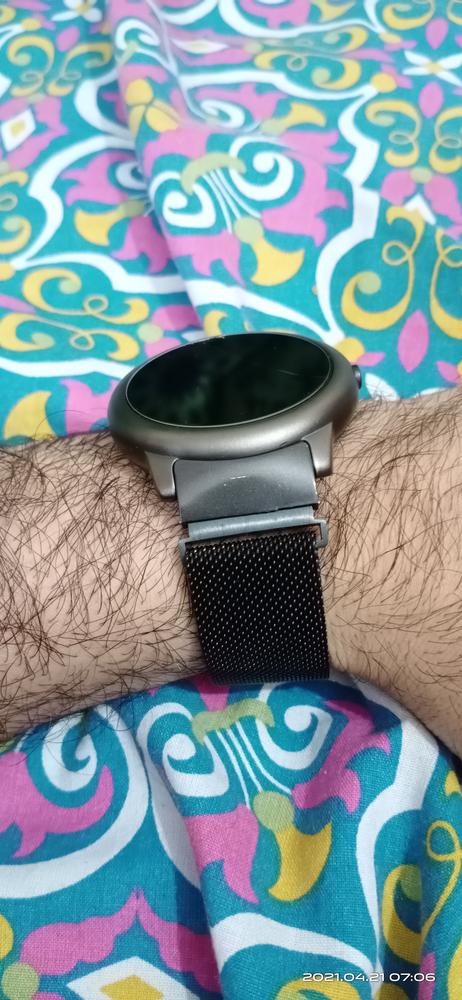 Metal Strap For Haylou Solar LS05/Xiaomi IMILAB KW66 Band Smart Watch Wrist Strap (Black) (22mm) - Customer Photo From Syed Sami