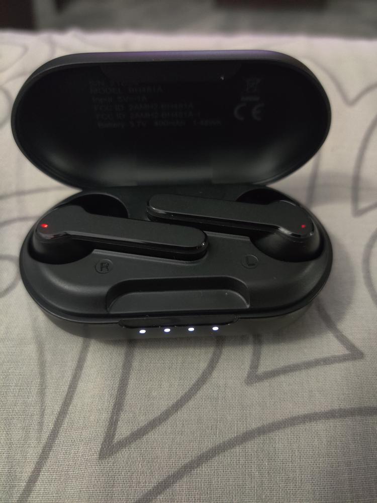 Mpow MBits S True Wireless Earbuds w/Mic,CVC8.0 Noise Cancelling Headphones,Bluetooth5.0 Earphones w/Charging Case,Deep Bass,IPX8 Waterproof,35H Playtime,Touch Control,Single/Twin Mode – MPBH481AB - Customer Photo From Haris Ali