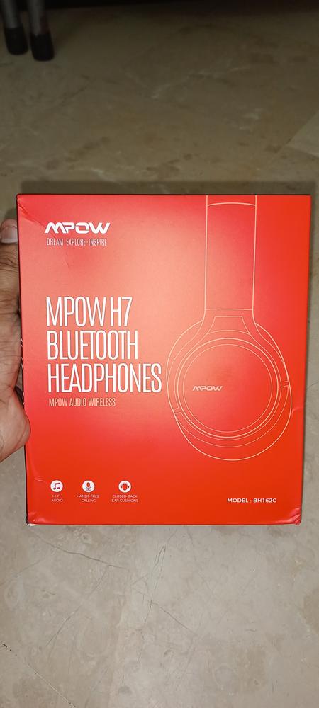 Mpow H7 Bluetooth Headphones Over Ear, 18 Hours Playtime & Comfortable Earpads, Wired and Wireless Headphones for Cellphone/Tablet  CVC6.0 Microphone - Customer Photo From Faisal Shah