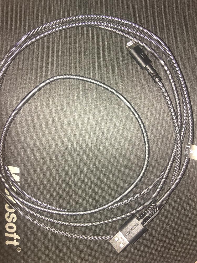 RavPower 2m Nylon Yarn Braided Lightning Cable Black - RP-CB042 - Customer Photo From Hamza Saeed