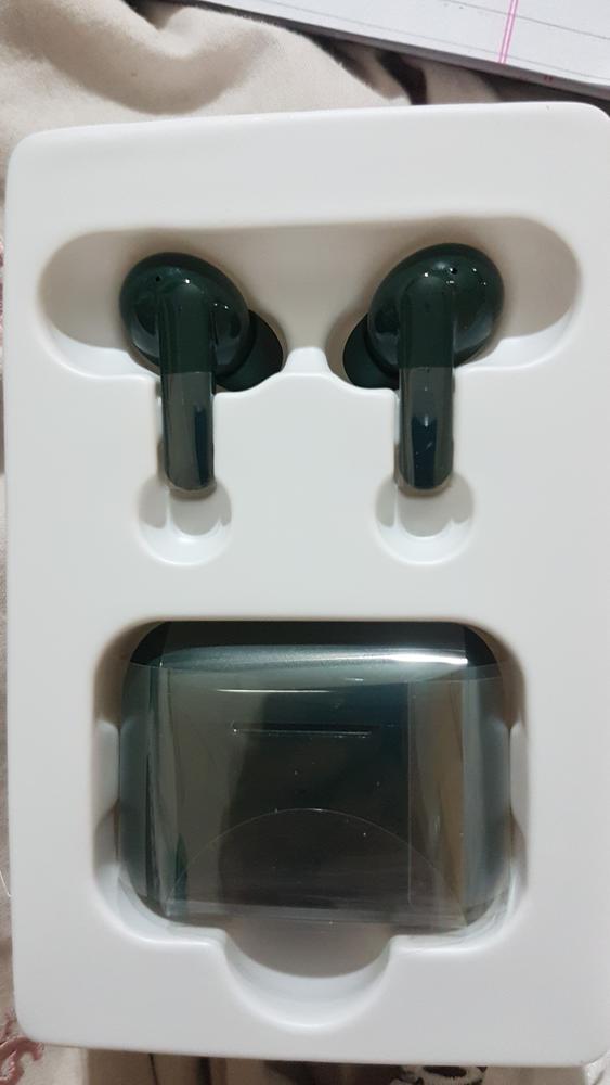 QCY T10 Bluetooth Wireless Headphones Dual-Armature in-ear Earphones APP intelligent control 4 microphone noise reduction - Green - Customer Photo From Kinza Asif