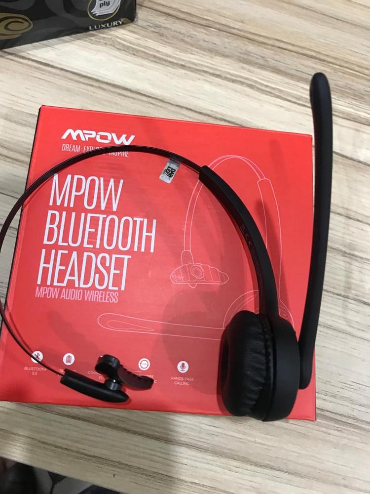 Mpow Pro BH453A Bluetooth Headset V5.0, Wireless Headphones with Microphone for Cell Phone, Office Bluetooth Headset, CVC 6.0 Noise Canceling for Call Center, Conference Calls, Skype - Customer Photo From Muhammad Asif Bilal