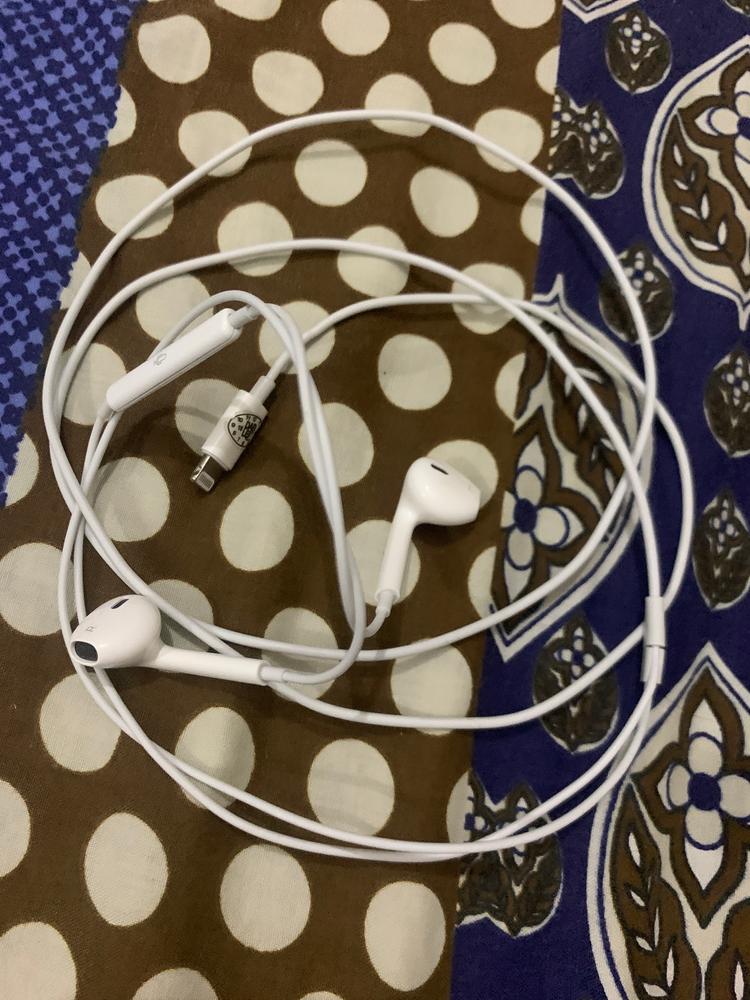 Apple EarPods Lightning Connector for 7, 8, plus, X, XR, XS & XS Max - MMTN2AM/A (Without Retail Packaging) - Customer Photo From Zeeshan Ahmed