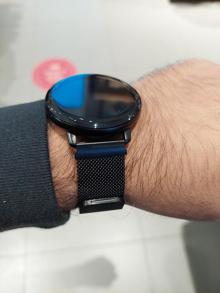 Metal Replacement Strap For Mibro Lite/Mibro Air/Haylou LS02 Smart Watch Wrist Strap (20mm) - Black - Customer Photo From Khawaja Shehryar