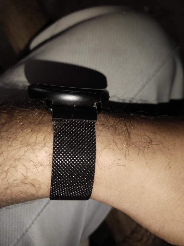 Metal Replacement Strap For Mibro Lite/Mibro Air/Haylou LS02 Smart Watch Wrist Strap (20mm) - Black - Customer Photo From Abrar Hussain