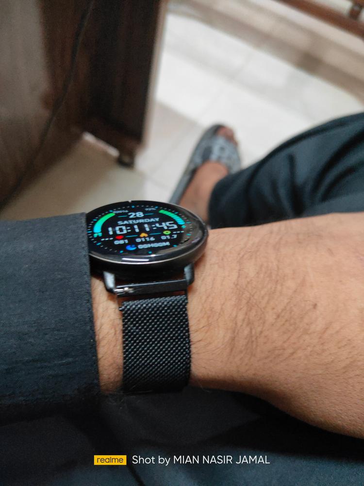 Metal Replacement Strap For Mibro Lite/Mibro Air/Haylou LS02 Smart Watch Wrist Strap (20mm) - Black - Customer Photo From MUHAMMAD NASIR Jamal