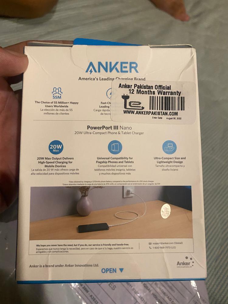 ANKER PowerPort III Nano 20W - A2633J22 - Customer Photo From Muhammad Omar