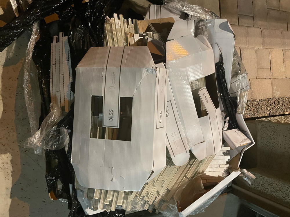 Random Strip Element Earth Dark Colors Glass Mosaic - Customer Photo From Andrew Miller