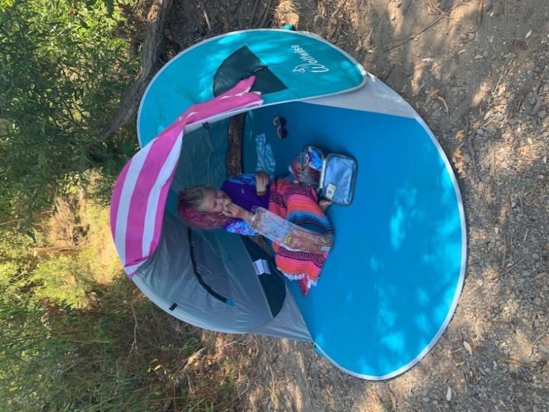 WolfWise SpiltWave R10 Easy Pop up Beach Tent - Customer Photo From Heather G