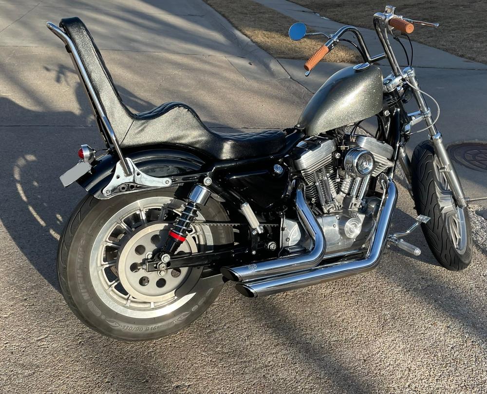 TC Bros. Sportster King & Queen Seat fits 19942003 Black Diamond