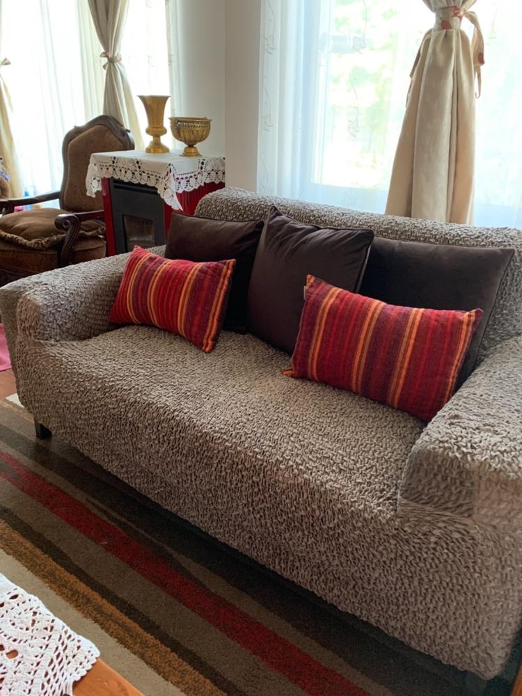 Velvet - Funda Sofa 2 cuerpos Brown - Customer Photo From Erika Avila vargas