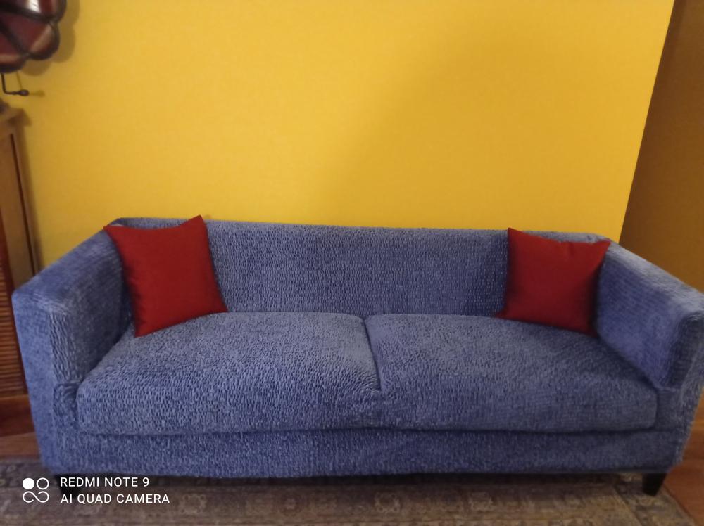 Velvet - Funda Sofa 3 cuerpos Blue - Customer Photo From Jennifer Miller