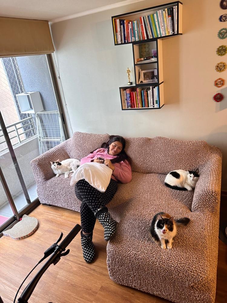 Microfibra - Funda Sofa L Derecho Turtledove - Customer Photo From Jennifer Saa Pino