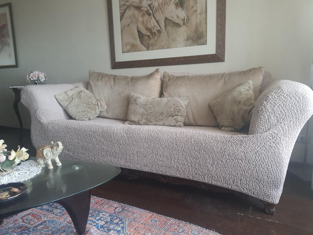 Printed Microfibra - Funda Sofa 4 cuerpos Sand - Customer Photo From Margarita Prado Cordero