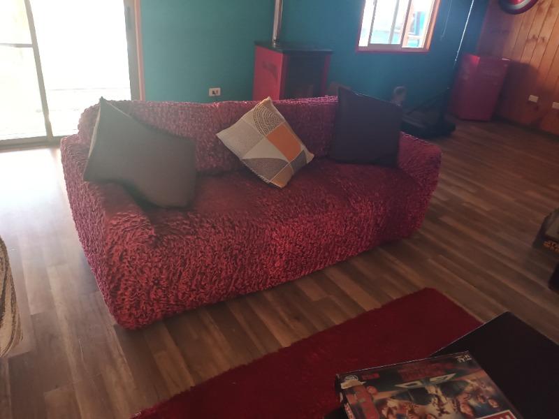 Fuco Velvet - Funda Sofa 3 cuerpos Bordeaux - Customer Photo From Denisse Concha