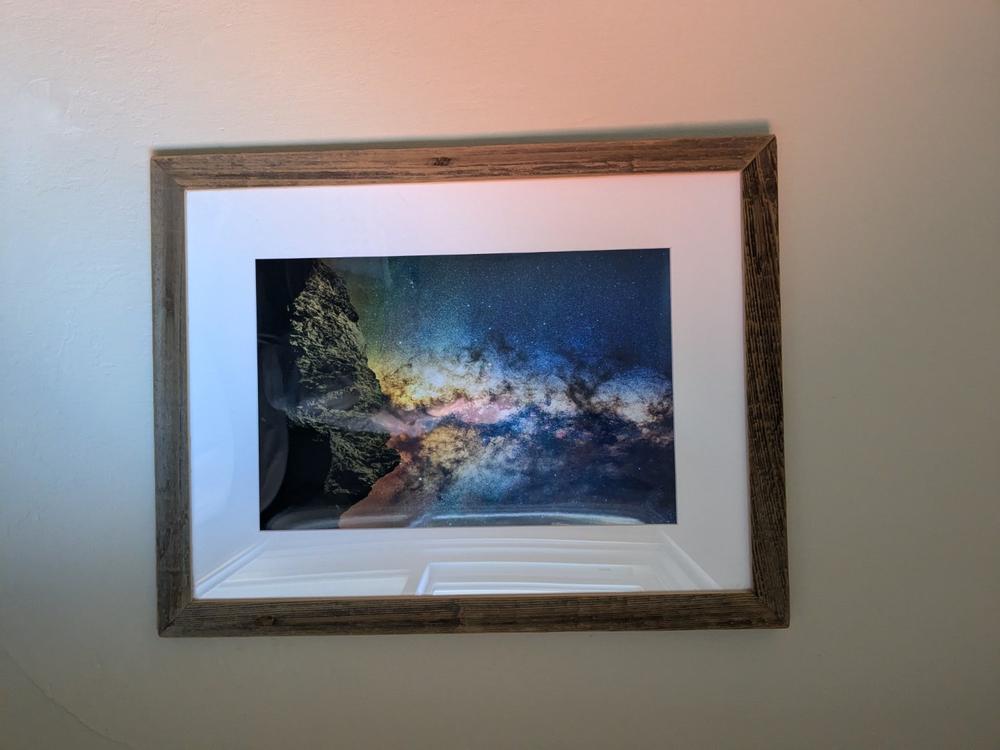 Rustic wood frame top for paintings size 18