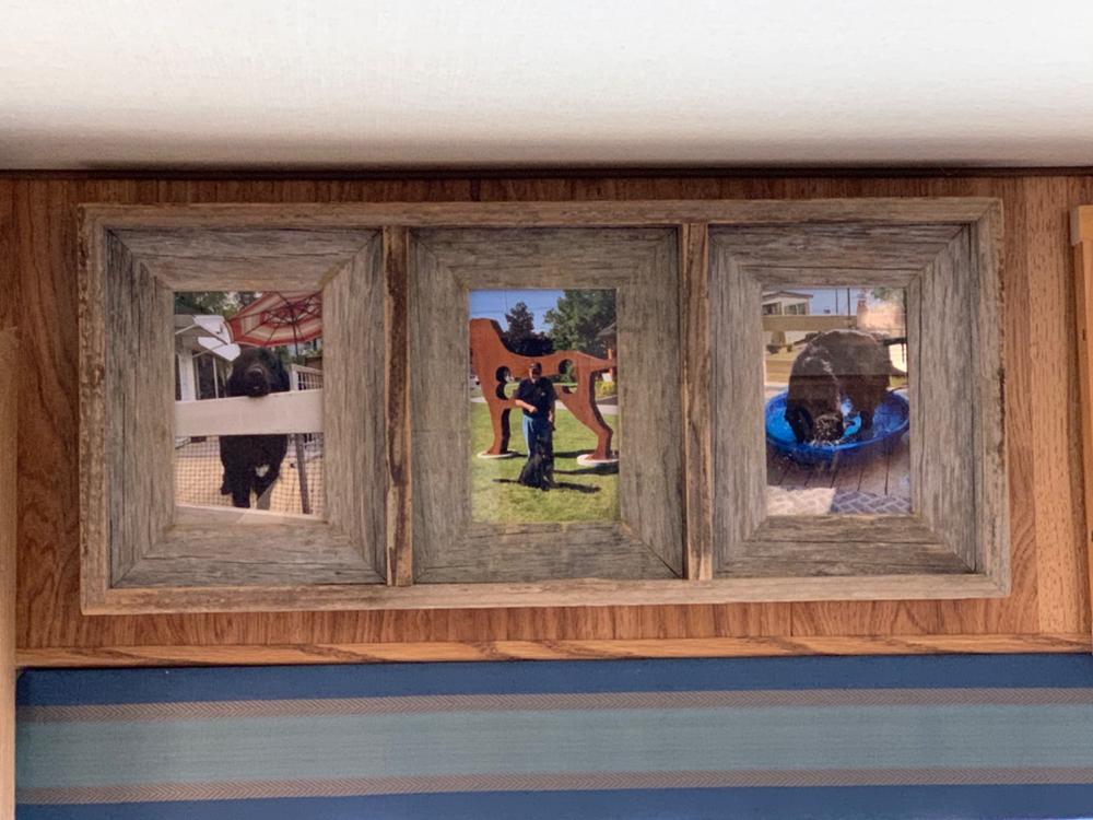 Young's Wood Fishing Pole Triple Picture Frame, 4 by 4 : :  Home