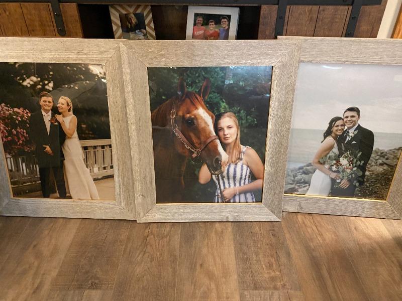 16x20 Rustic Barnwood Picture Frames, 3 inch Wide, Homestead Series