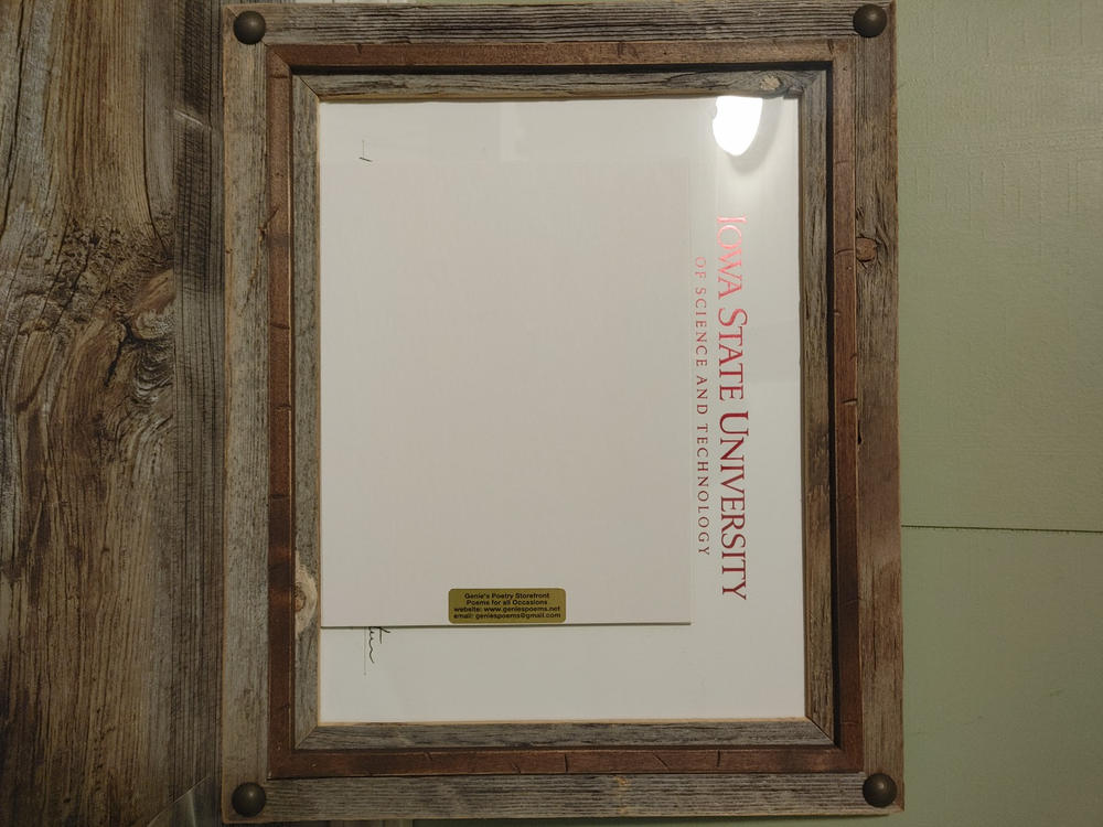 Rustic Frames  Barnwood Frame with Large Tacks - Hobble Creek Series 8x8  frame with tacks