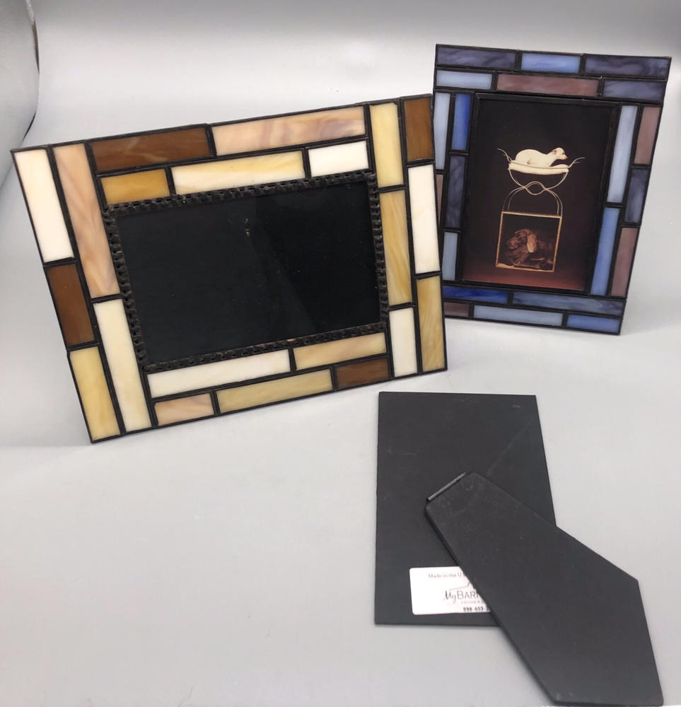 Photo Frame Size 4X6 Brown Gold Detail Glass Insert Easel Back 5-3/4x7-1/2  New