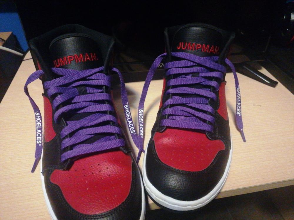 purple off white laces