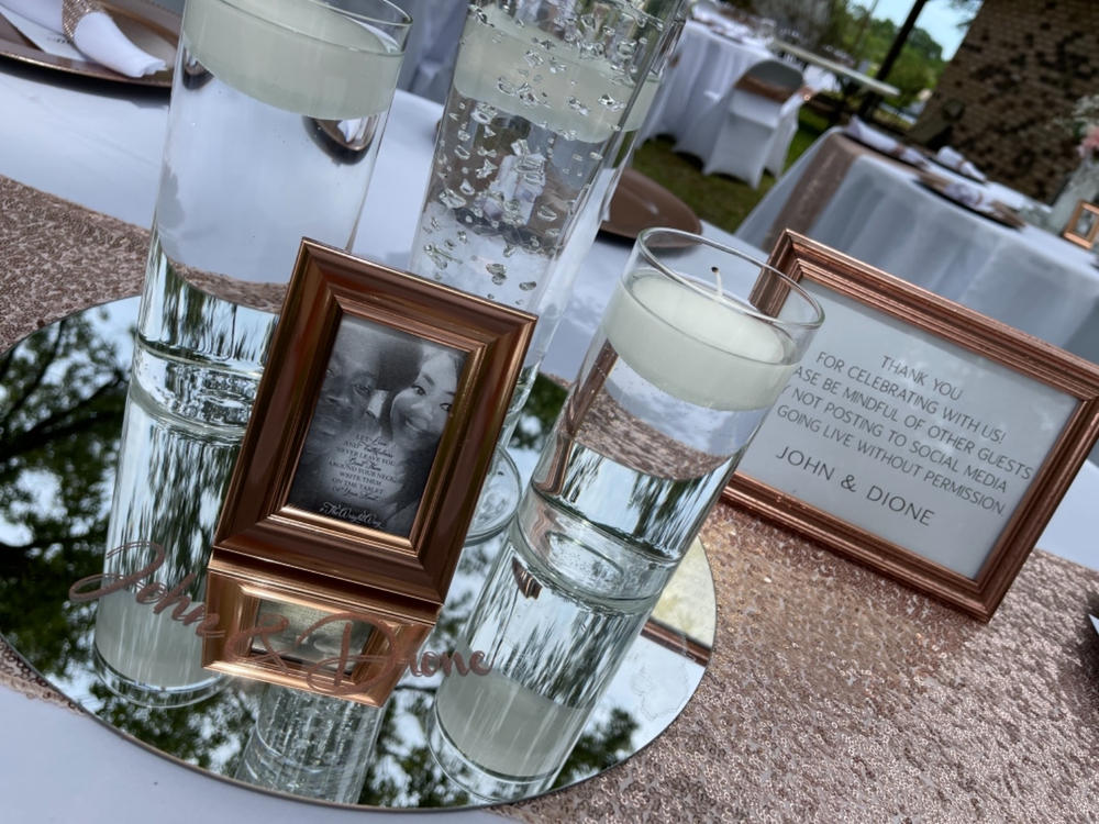 36 Floating Candles and Cylinder Vases - Customer Photo From Dione Morgan