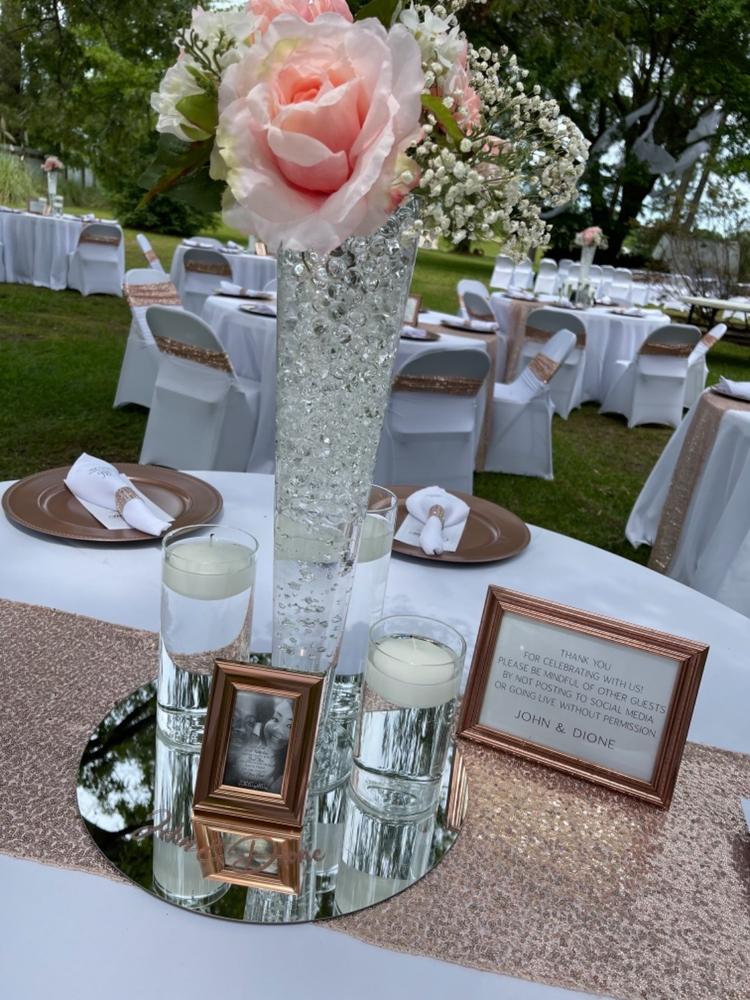 36 Floating Candles and Cylinder Vases - Customer Photo From Dione Morgan