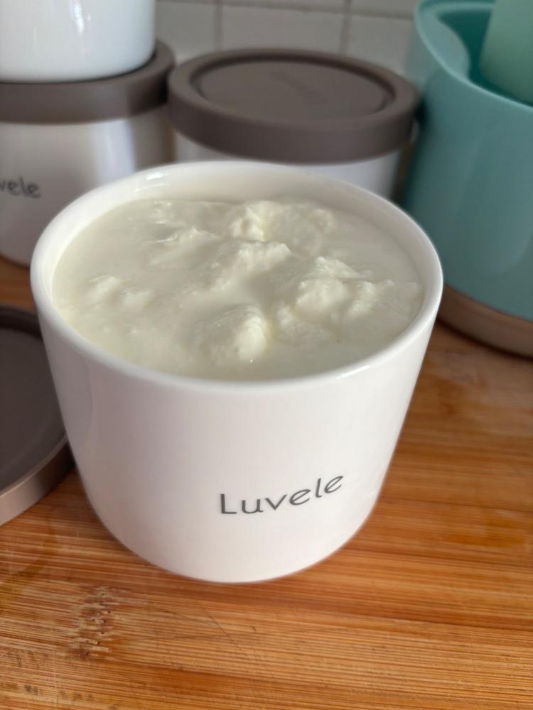 Luvele vasetti in ceramica per yogurt 4 x 400 ml | Compatibile con la yogurtiera Pure - Customer Photo From Roberta Braghittoni