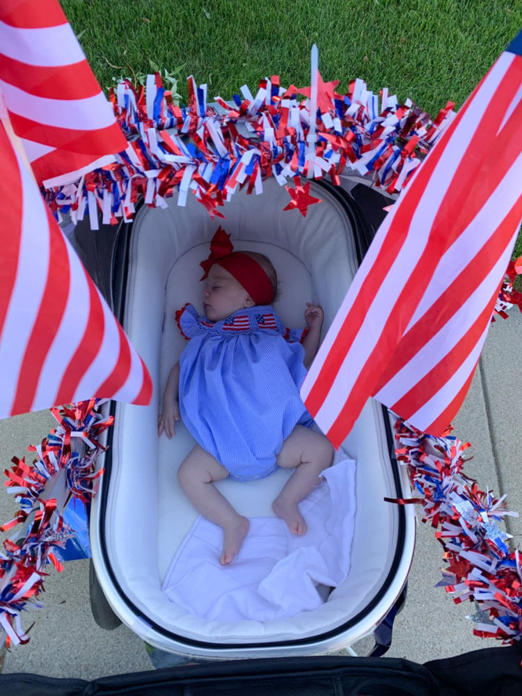 Salute The Flag Smocked Bubble, Blue - Customer Photo From Chelsea Davidson