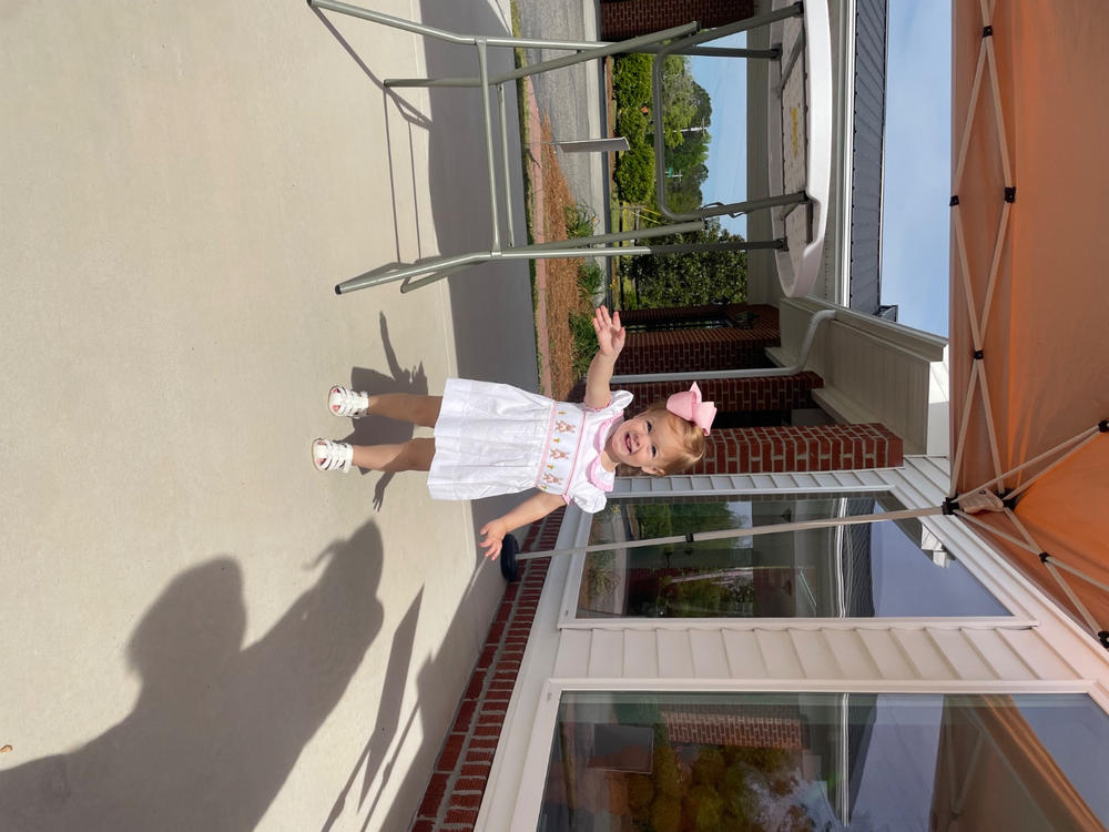 Poppy Cottontail Smocked Dress, Pink - Customer Photo From Brittney Smith