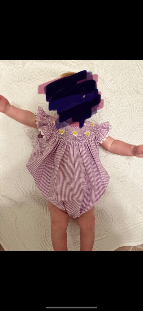 Daisies Go By Smocked Bubble, Lavender - Customer Photo From Ashley Alting