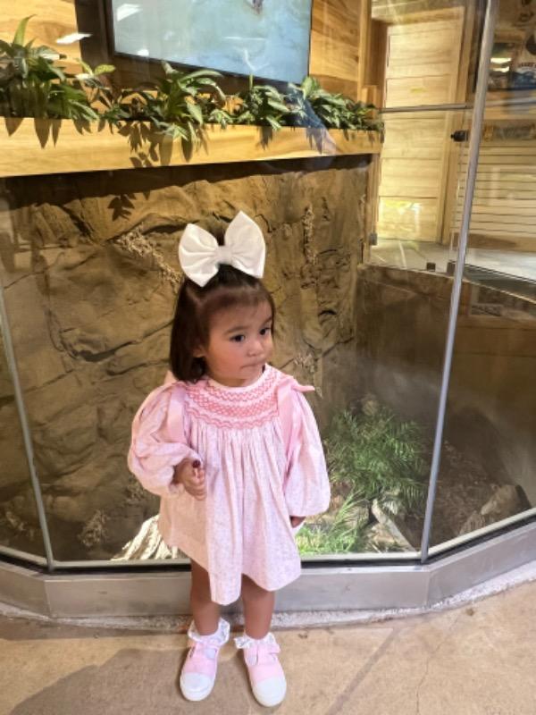 Bow Me Away Smocked Legging Set, Pink - Customer Photo From Jasmin Valdez