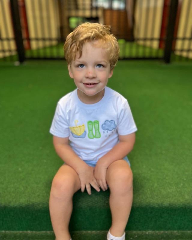 Rain or Shine Applique Shirt, White - Customer Photo From Kaylan owens