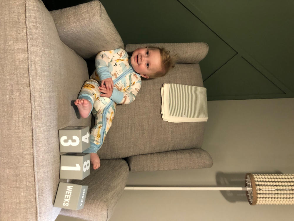 Wild Friends Bamboo Zippy Pajama, Blue - Customer Photo From Chloe Brom